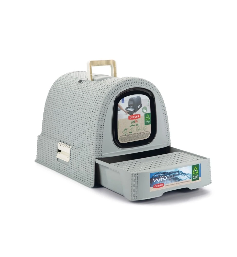 Beeztees Curver Kattenbak Grijs 4 Beeztees Curver Kattenbak Grijs - Afbeelding 2