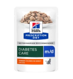 Hill's Prescription Diet M/D Diabetes Care Maaltijdzakjes Met Kip - 12 X 85 Gram